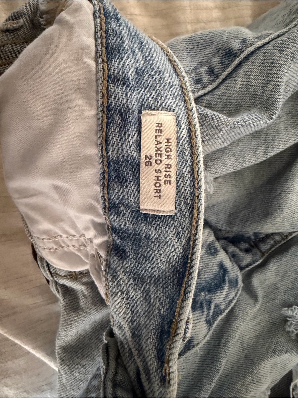 PacSun Light Blue Distressed Denim Jean Shorts - Picture 3 of 3